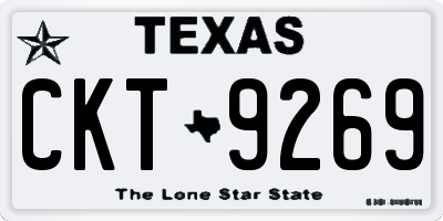 TX license plate CKT9269