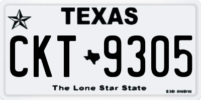 TX license plate CKT9305