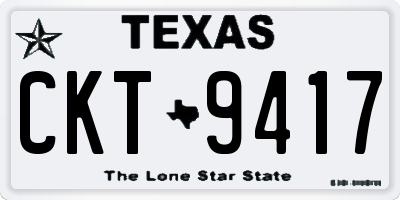 TX license plate CKT9417