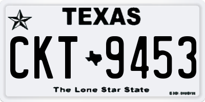 TX license plate CKT9453