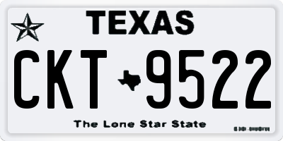 TX license plate CKT9522