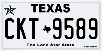 TX license plate CKT9589