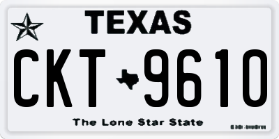 TX license plate CKT9610