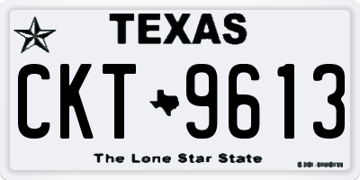 TX license plate CKT9613