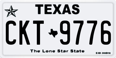 TX license plate CKT9776