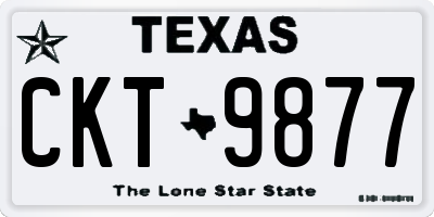 TX license plate CKT9877