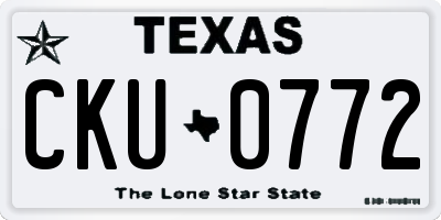 TX license plate CKU0772