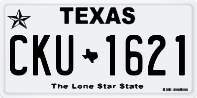 TX license plate CKU1621