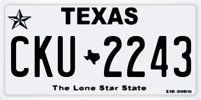 TX license plate CKU2243