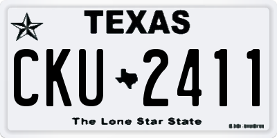 TX license plate CKU2411