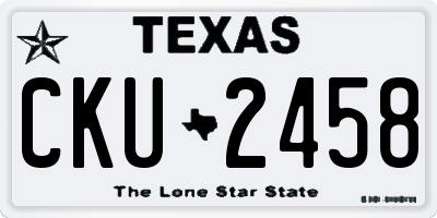 TX license plate CKU2458