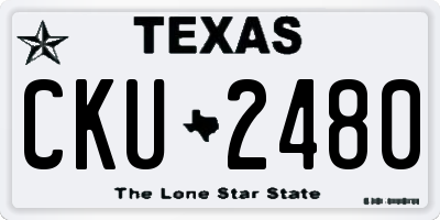 TX license plate CKU2480