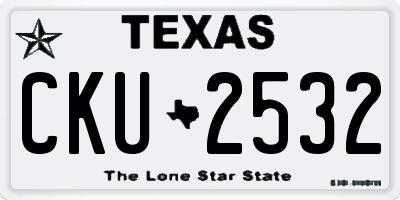 TX license plate CKU2532