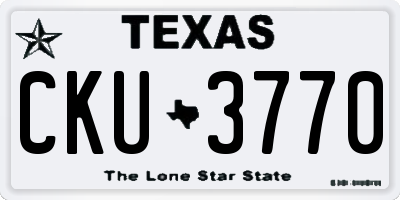 TX license plate CKU3770