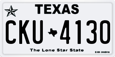 TX license plate CKU4130