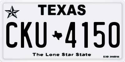 TX license plate CKU4150