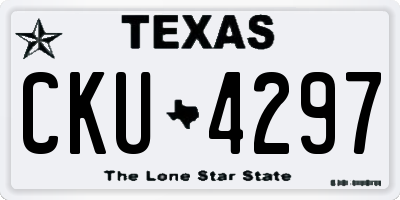 TX license plate CKU4297