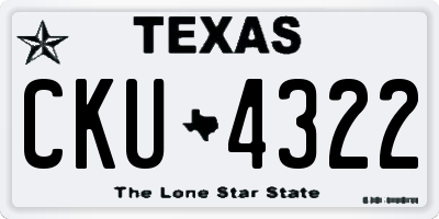 TX license plate CKU4322