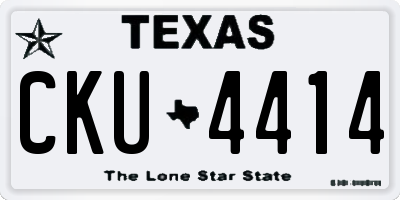 TX license plate CKU4414