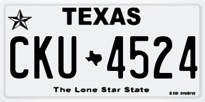 TX license plate CKU4524