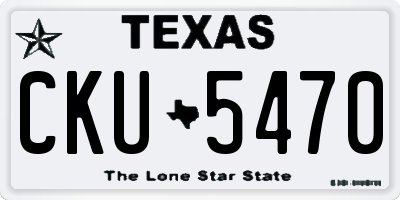 TX license plate CKU5470