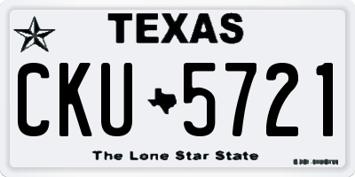 TX license plate CKU5721