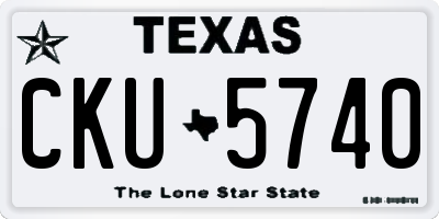 TX license plate CKU5740