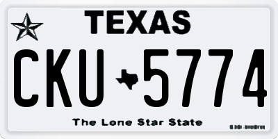 TX license plate CKU5774