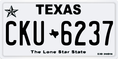 TX license plate CKU6237