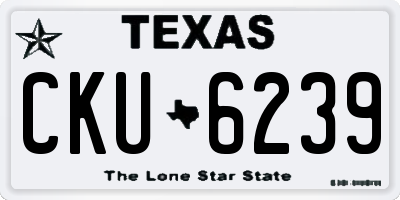 TX license plate CKU6239