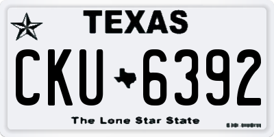 TX license plate CKU6392