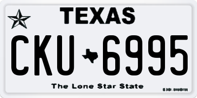 TX license plate CKU6995