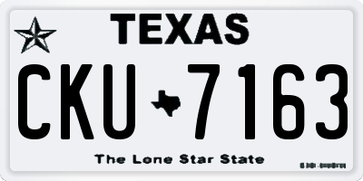 TX license plate CKU7163