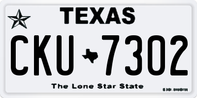 TX license plate CKU7302