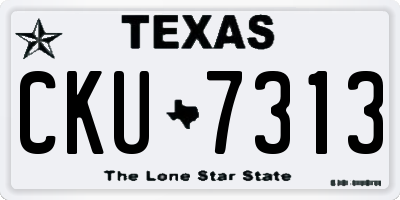 TX license plate CKU7313