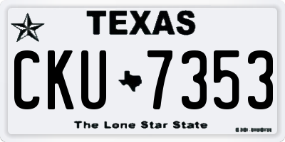TX license plate CKU7353