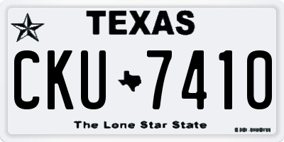 TX license plate CKU7410