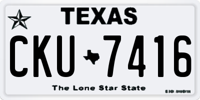 TX license plate CKU7416