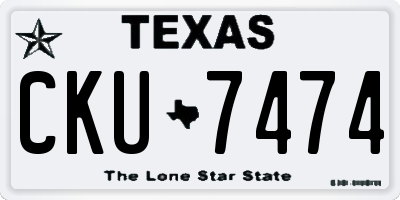 TX license plate CKU7474