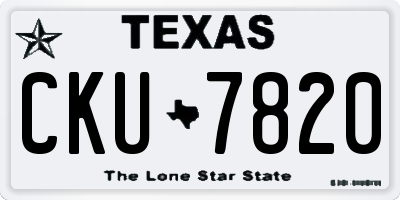 TX license plate CKU7820