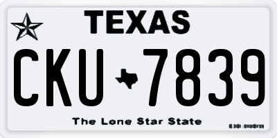 TX license plate CKU7839
