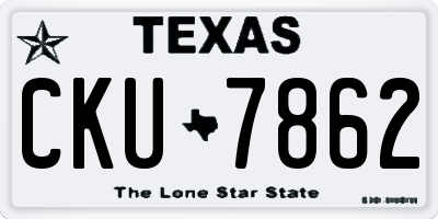 TX license plate CKU7862