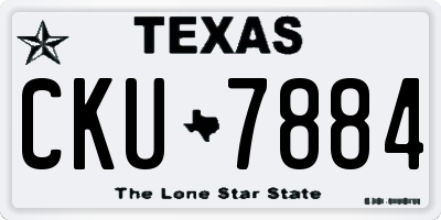 TX license plate CKU7884