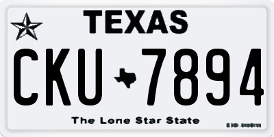 TX license plate CKU7894