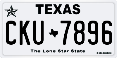 TX license plate CKU7896