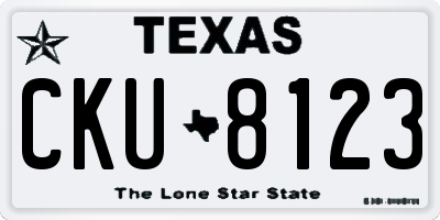 TX license plate CKU8123