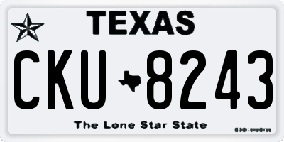 TX license plate CKU8243
