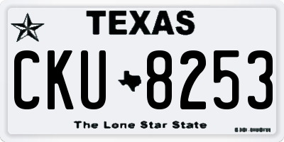 TX license plate CKU8253