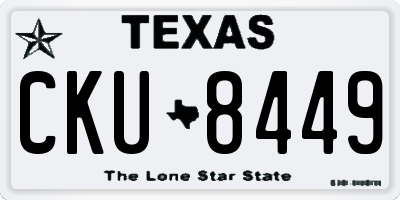 TX license plate CKU8449