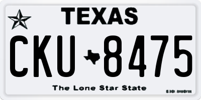 TX license plate CKU8475